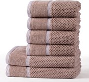 Set de prosoape şi prosoape de baie din frotir MODENA latté, 6 buc