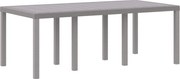 vidaXL Masă de Grădină Gri deschis 200 x 100 x 73 cm poliratan