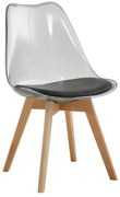 Scaun sufragerie Bralla 2 (transparent + fag + negru) . 1116240