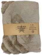 Patura din bumbac reciclat MYCHA IBIZA 130x170 cm, bej
