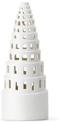 Sfeșnic de Crăciun din ceramică Kähler Design Lighthouse, ø 9 cm, alb