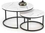 Măsuță de cafea River, marmură / negru