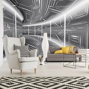 Fototapet - Coridor gri (254x184 cm)