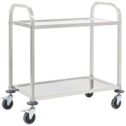 Carucior de bucatarie 2 niveluri 96,5x55x90 cm otel inoxidabil