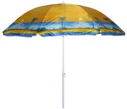 Umbrelă de plajă Happy Green Palmier 180 cm , mixde culori