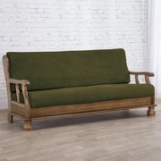 Huse care se întind foarte bine NIAGARA verzi 3fotoliu cu manere de lemn (l. 160 - 200 cm)