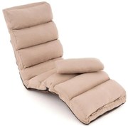 Șezlong reglabil, de culoare bej