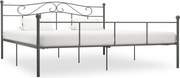 vidaXL Cadru de pat, gri, 180 x 200 cm, metal