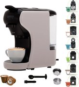 Espressor pentru cafea macinata si capsule 9in1 Camry CR 4414, 3000 W, 19 bar, Bej/Negru