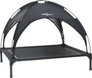 vidaXL Pat pentru câini Manual Negru 90 x 81 x 80,5 cm Oțel