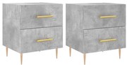 Noptiere, 2 buc., gri beton, 40x35x47,5 cm, lemn compozit