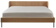Pat dublu cu aspect de lemn de stejar 160x200 cm Wrap - Bonami Selection