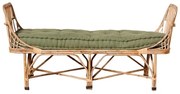 Bancheta verde, din rattan si bumbac, Pistacia