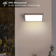 Brilagi - Aplica de perete pentru exterior LED TRIANGLE, 20W, 230V, maro, IP65