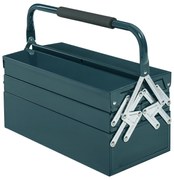 DURHAND Cutie de unelte Caseta de unelte Montaj Cufăr de unelte gol economisire spațiu cu 5 rafturi pliante stabil Oțel (SPCC) Verde închis 45 x 20 x 34,5 cm | Aosom Romania