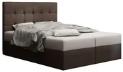 Pat matrimonial Boxspring 140 cm Duel 2 (maro închis) ( cu saltea și sp. depozitare). 1046451