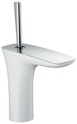 Baterie lavoar Hansgrohe PuraVida 110 cu ventil Pop-Up alb - crom