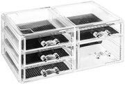 Cutie decpozitare bijuterii 5 compartimente, Transparent, 24x15x11 cm, Five