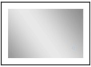 HOMCOM Oglinda LED pentru Baie cu 3 Temperaturi și Lumină cu Intensitate Reglabilă, 70x3x50 cm, Negru | Aosom Romania