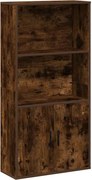 vidaXL Bibliotecă, stejar fumuriu, 60x24x120 cm, lemn prelucrat