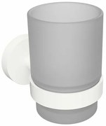 Pahar de baie Sapho XR903W X-Round White, sticlă lăptoasă/albă