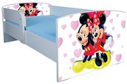 Pat Mickey Si Minnie Copii 2-6 Ani Cu Saltea 130x60 Cm, Fara Sertar Ptv3413