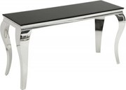 Consola eleganta cu picioare curbate din otel inoxidabil lustruit, Modern Barock negru