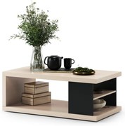 Mazzoni Măsuță LANA S-110 Bej (Șampanie) / Negru - MĂSUȚĂ DE CAFEA CU RAFT