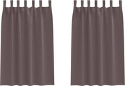 vidaXL Perdele Opaque cu Inel 2 pcs Maro închis 175 x 140 cm Poliester
