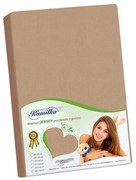 Cearșaf de pat Bellatex jersey Kamilka cafea, 90 x 200 cm