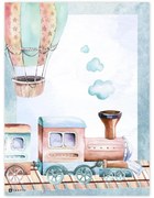 INSPIO Trenuț cu balon - pictură pentru copii pe perete