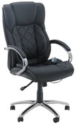 Scaun directorial negru cu masaj OFF 933 – Confort sporit, 6 puncte vibro-masaj, piele ecologică premium