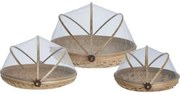 Set de 3 tăvi de servire cu capac Bamboo