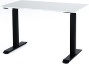 Viva Little, Birou reglabil electric, două motoare - Negru - Alb - 1200x650x18