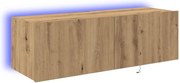 vidaXL Dulap TV de perete Pe perete Stejar Artizanal 100 x 35 x 31 cm