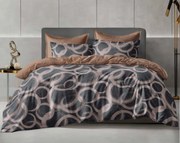 Lenjerie de pat din microflanel BRUSARI gri-maroniu Dimensiune lenjerie de pat: 70 x 80 cm | 140 x 200 cm