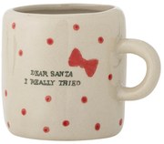 Cană bej din gresie 250 ml cu model de Crăciun Christy – Bloomingville