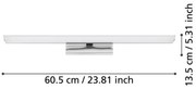 Eglo 900019 - LED RGBW iluminat baie reglabil 15,6W/230V IP44