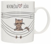 Cană ceramică Orion Infinite love Cat , 0,35 l +cadou Șosete