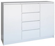 Drohmo 2D4S, dulap cu sertare, alb