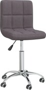 vidaXL Scaun de birou pivotant, gri taupe, material textil