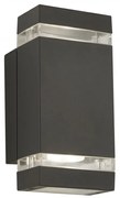 Aplica perete exterior IP44 Up and Down Sheffield gri inchis