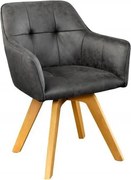 Set de 2 scaune pivotante Loft, gri antic