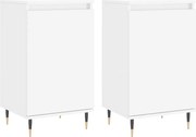vidaXL Dulapuri, 2 buc., alb, 40x35x70 cm, lemn prelucrat