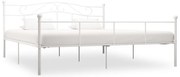 vidaXL Cadru de pat, alb, 180 x 200 cm, metal