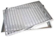 Covoraș metalic grilaj 50 x 100 x 3,3 cm, argintiu