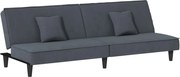vidaXL Canapea extensibilă, gri închis, catifea
