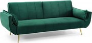 Canapea extensibila Divani II 215cm verde/ auriu