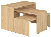 Set 3 Masute Cafea Kannas Stejar 65x30x39cm