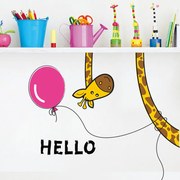 Sticker perete Hello Giraffe